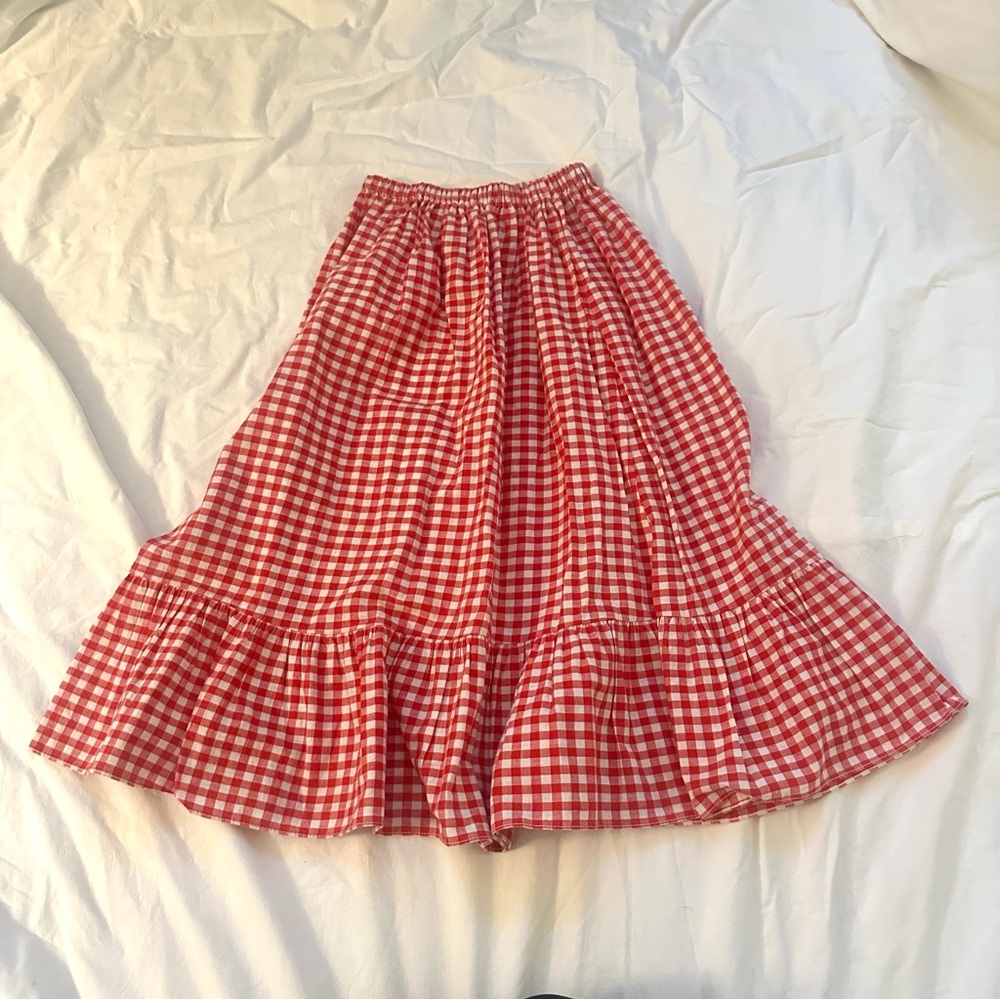 Vintage Red Gingham Skirt size XS